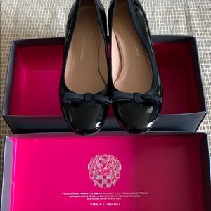 Vince Camuto black patent low heels